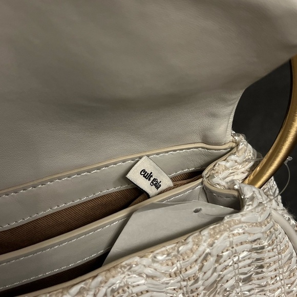 Cult Gaia Emily Top Handle Bag in Antique White Cream with Gold Handle NWT 498$ - Picture 14 of 14